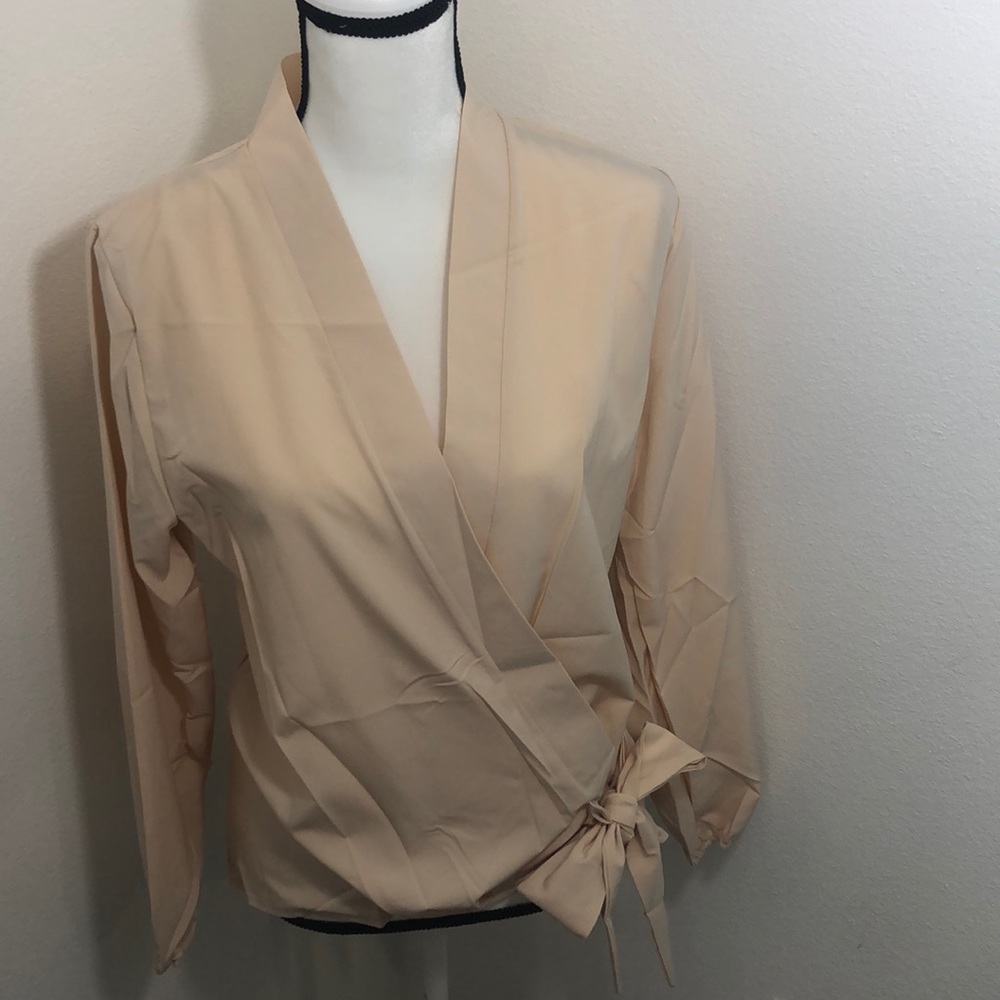 Light Pink Long Sleeve Blouse size Large